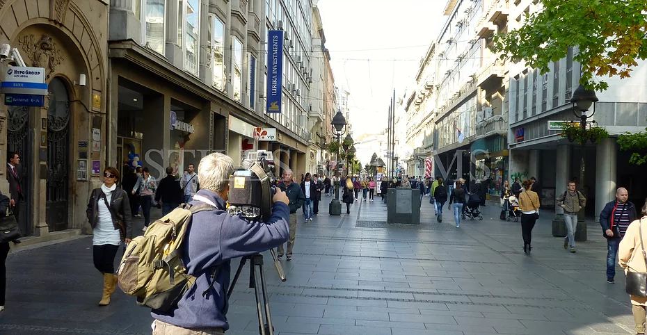 Filming in Belgrade, Serbia