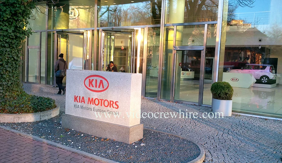 Filming in Frankfurt for the Korean auto manufacturer KIA