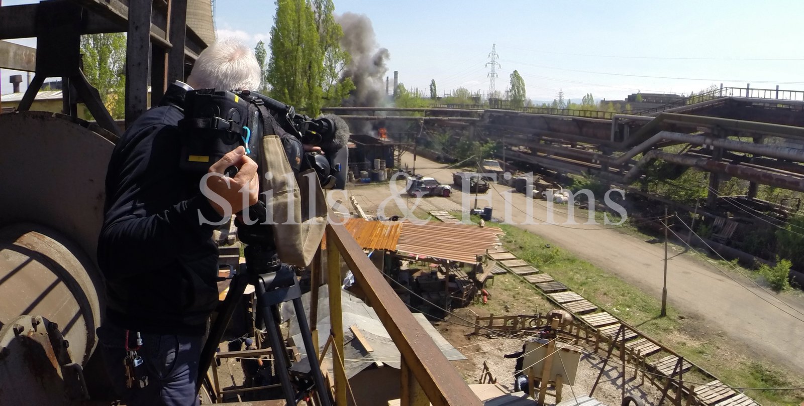 Filming behind the scenes at Death Race 4 somewhere near Sofia in an old, abandoned factory