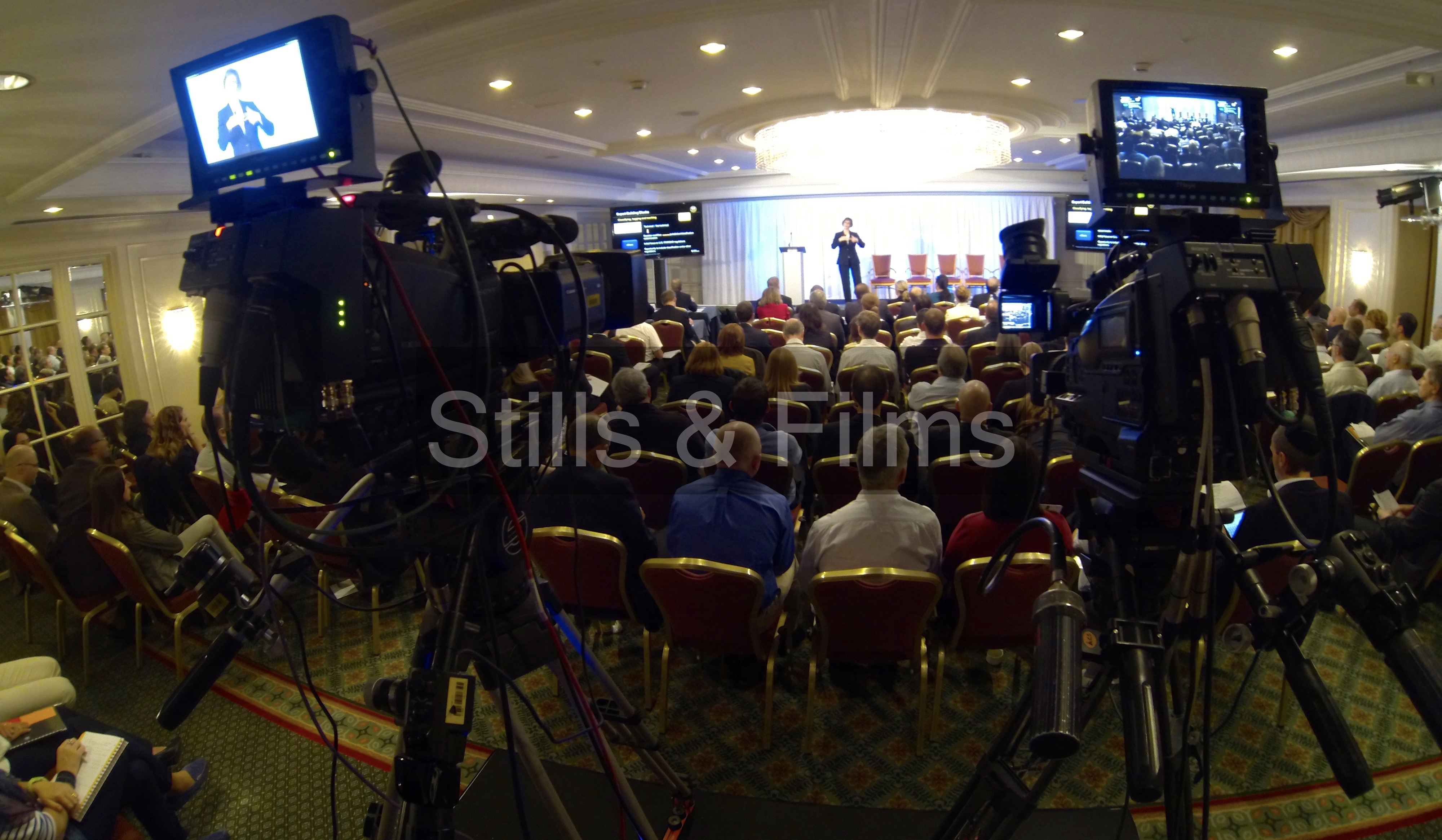 Multiple camera conference coverage for United Technologies in Vienna, Austria