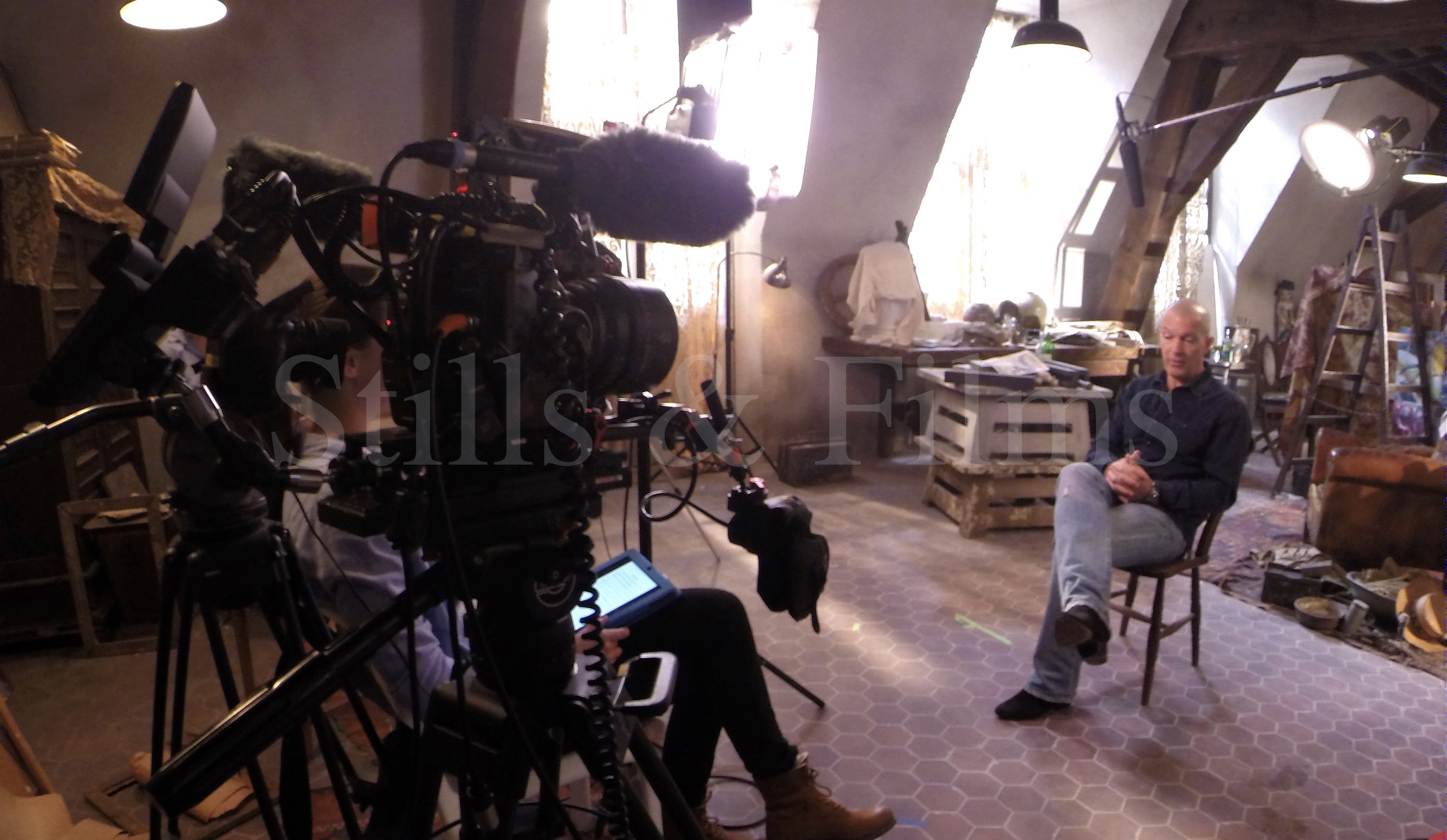 Video Crew Budapest filming with Antonio Banderas