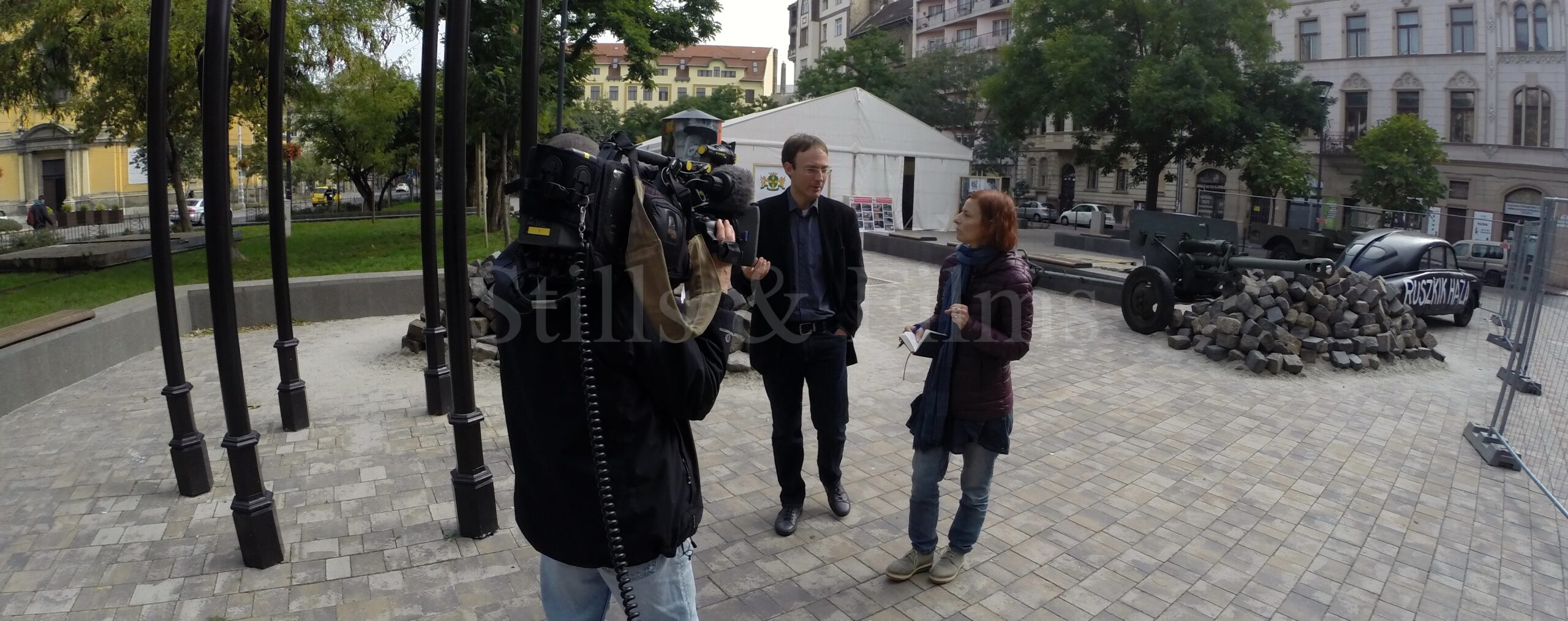Filming in Budapest about the 1956 Revolution for an Italian  production