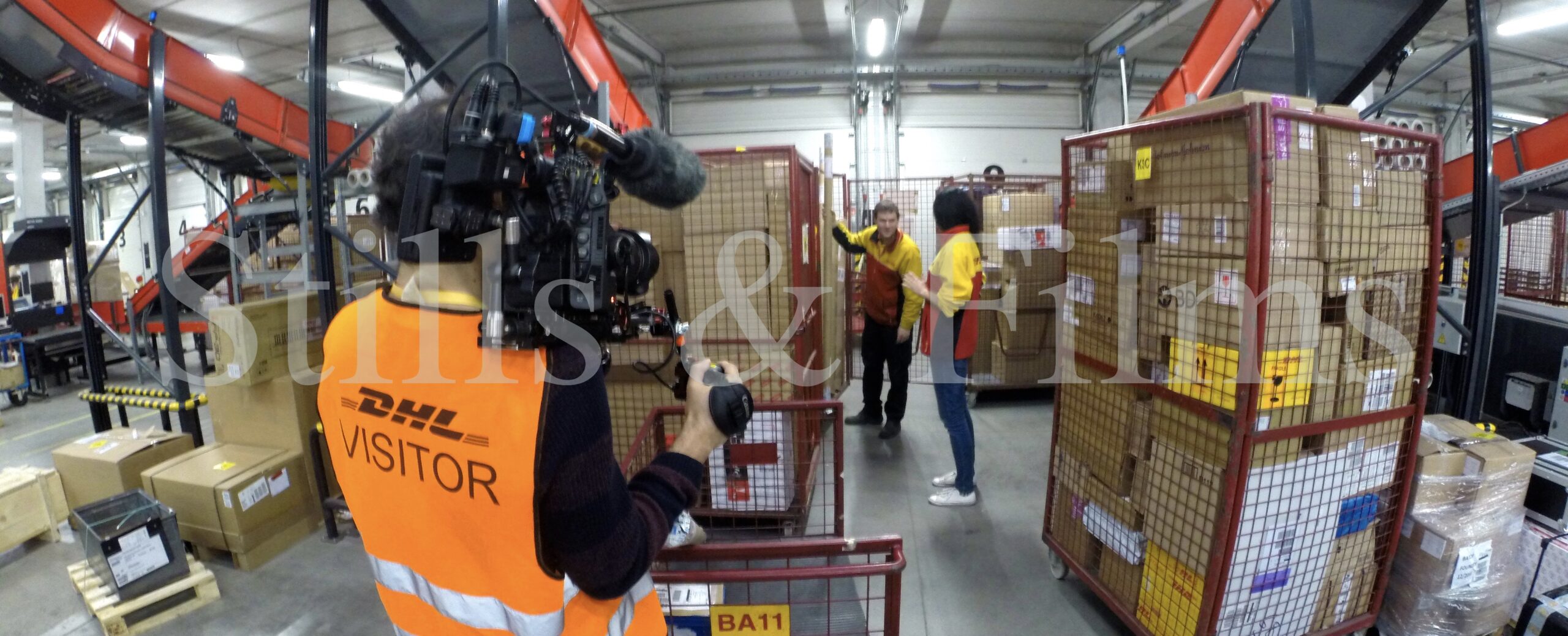 Our local video crew in Bratislava, Slovakia films for DHL