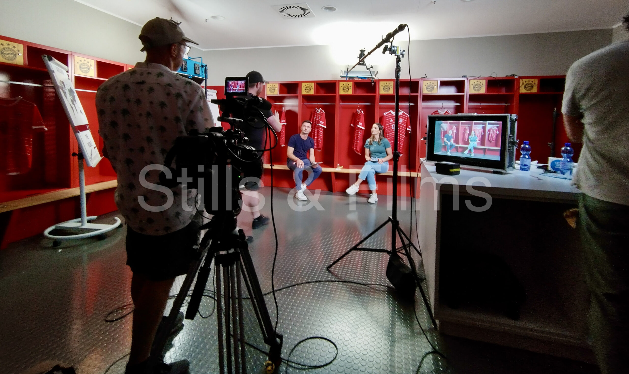 Filming at Bayern Munich locker room