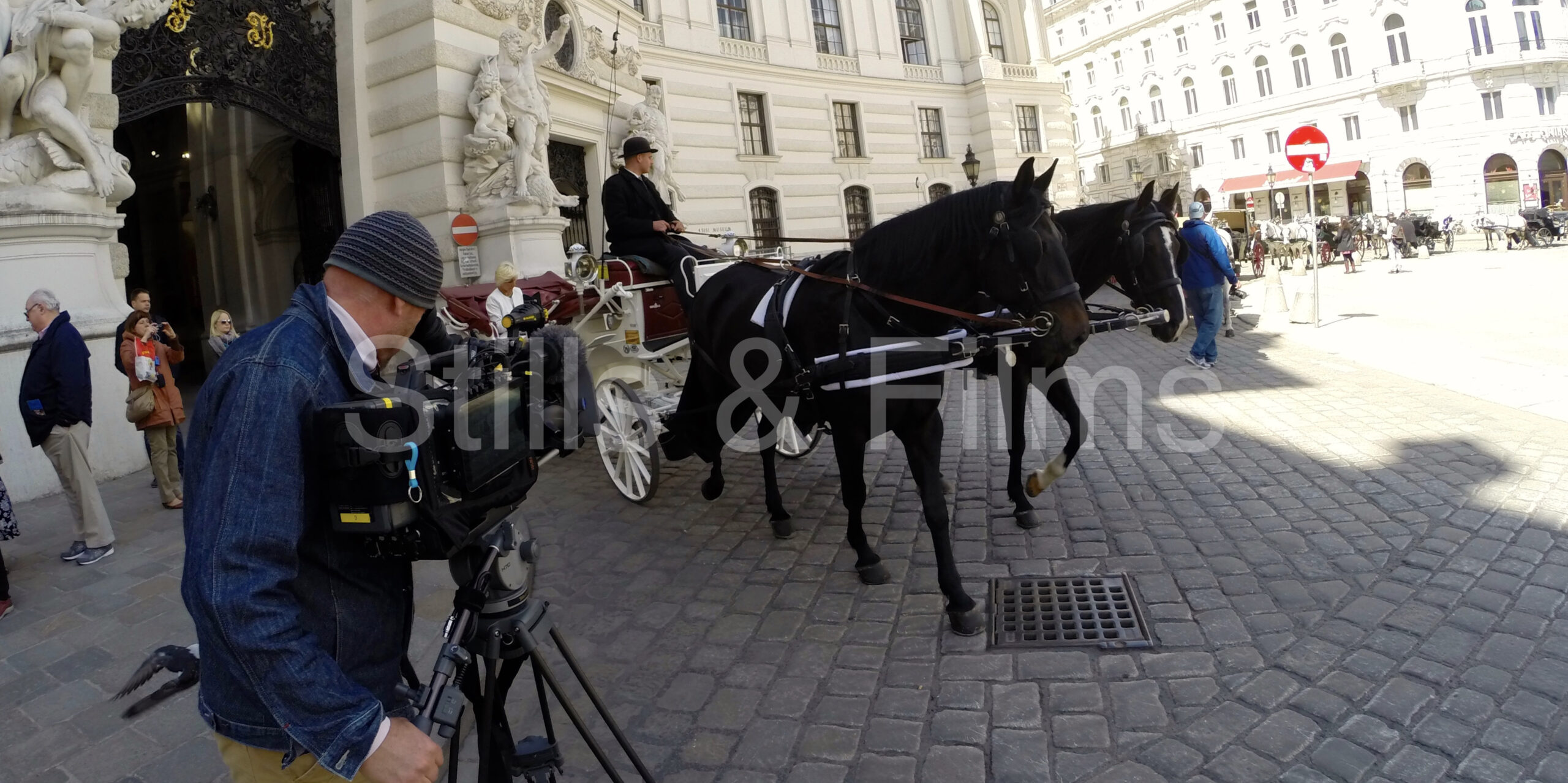 Our local video crew in Vienna, Austria films a travel feature for a US client