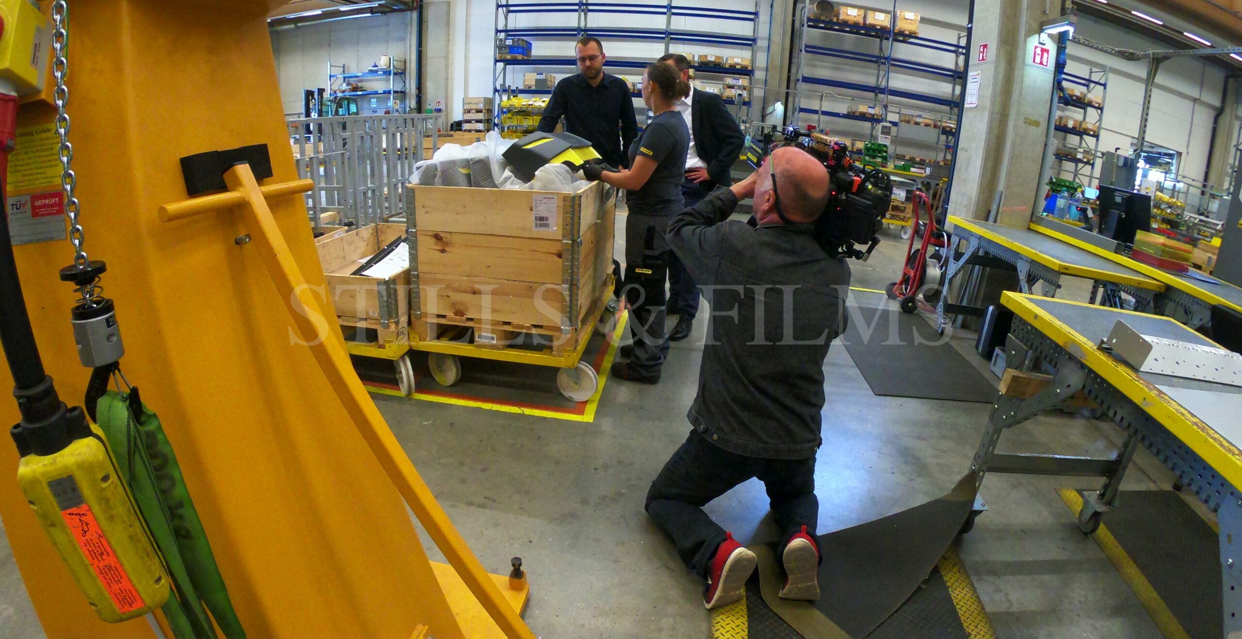 Our video crew is on corporate shoot in a factory in Graz, Austria for a UK client.