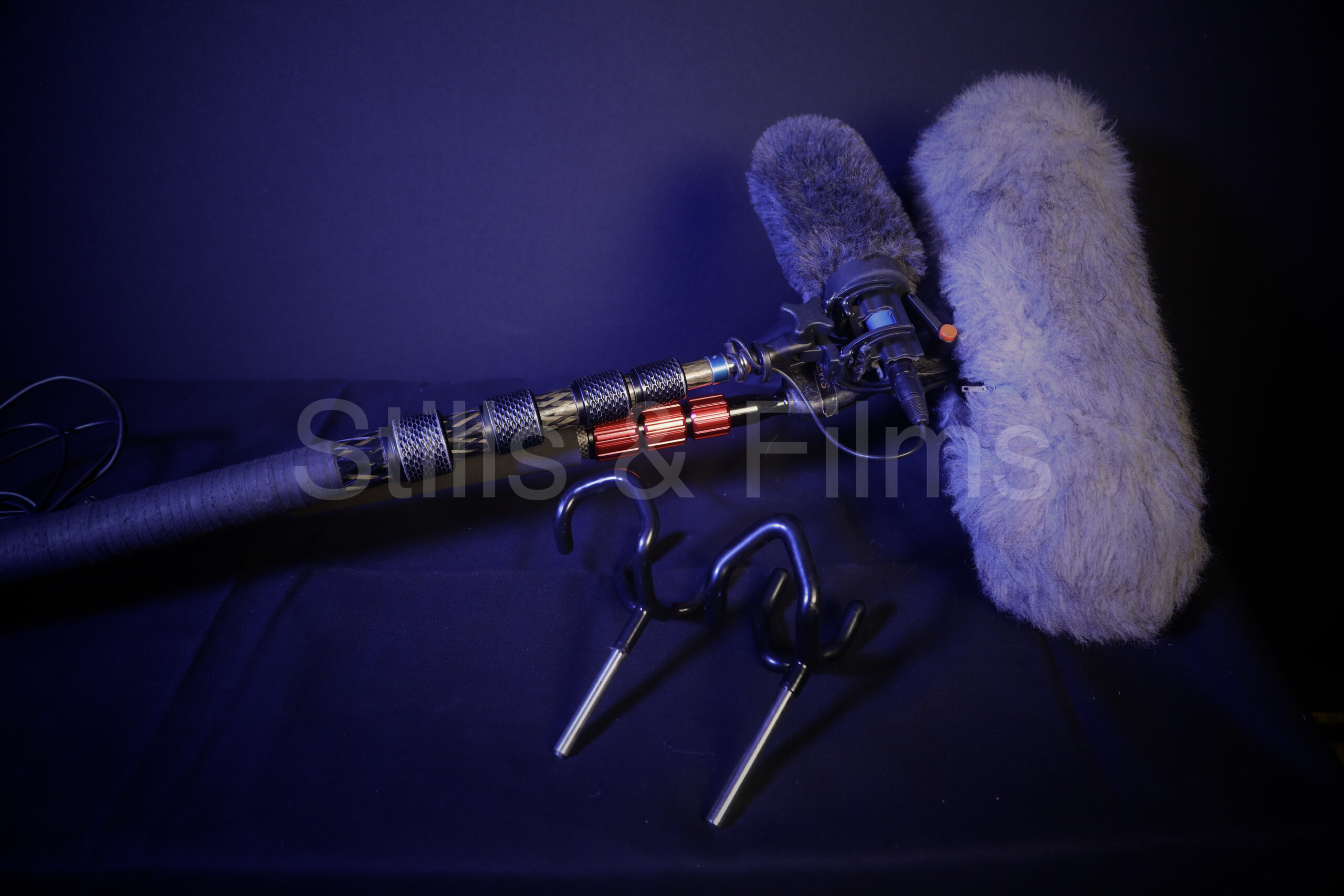 Schoeps CMIT-5U shotgun microphone and Sennheiser MKH 416 boom microphone with Rycote wind-screens