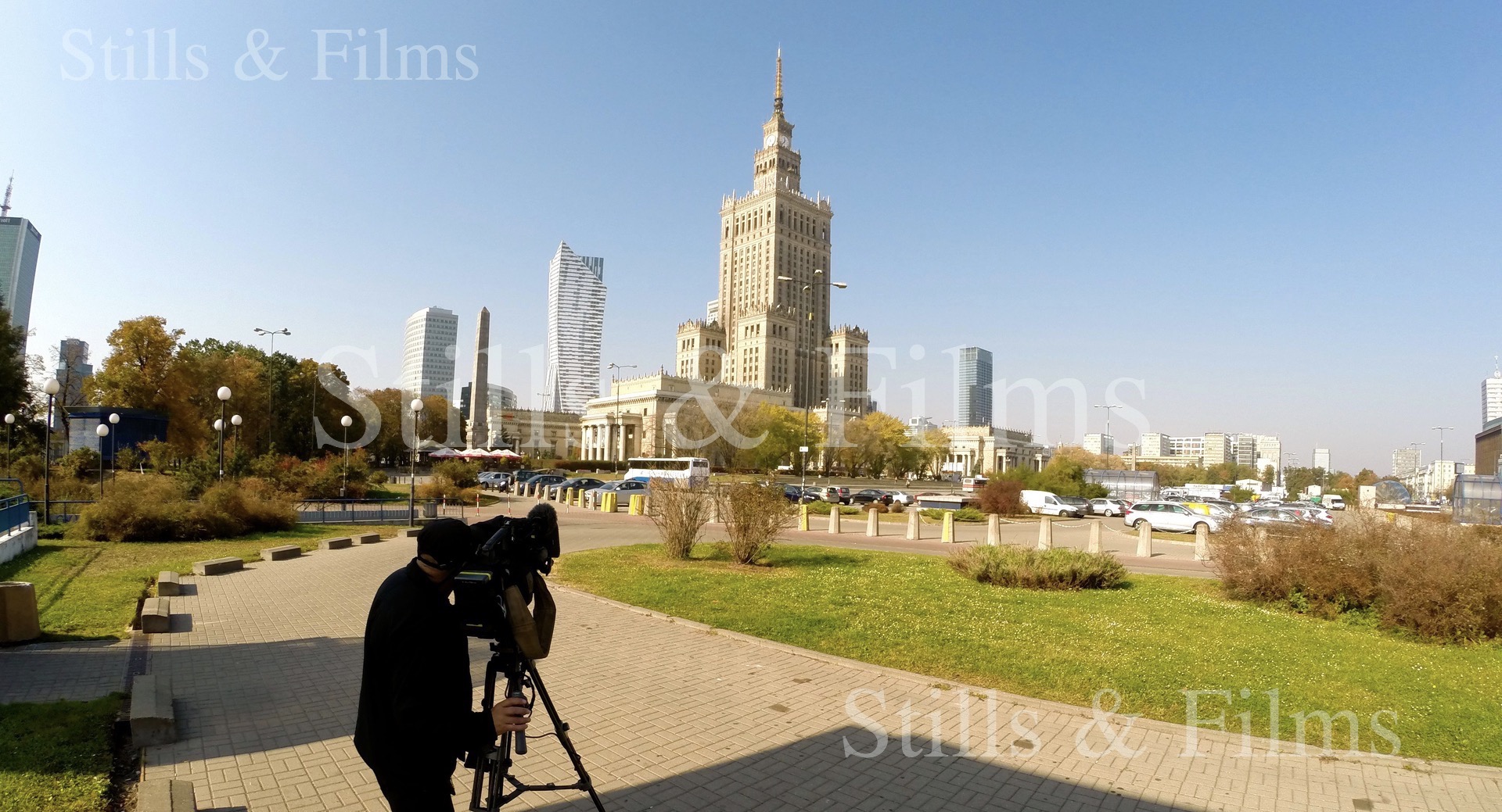 Our DOP in Warsaw films city b-roll for a corporate video production for a US client, Oracle.